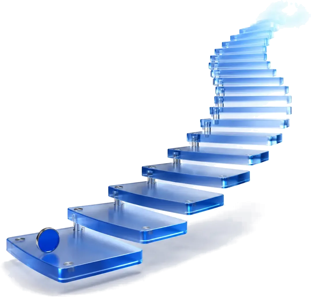 A glass staircase rising toward light — your step-by-step journey learning crypto from zero